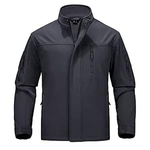 MAGCOMSEN Men’s Tactical Jacket Water Resistant 6 Pockets Softshell Fleece Lining Hiking Winter Jacket Windbreaker Outwear