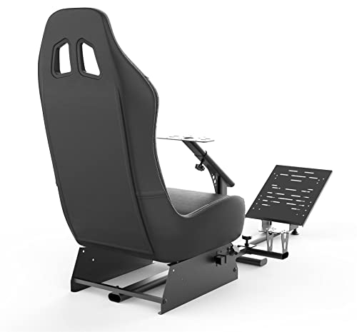 Cirearoa Racing Wheel Stand With Seat Gaming Chair Driving Cockpit For All Logitech G923 | G29 | G920 | Thrustmaster | Fanatec Wheels | Xbox One, Ps4, Pc Platforms (Black/Black) #TOP4