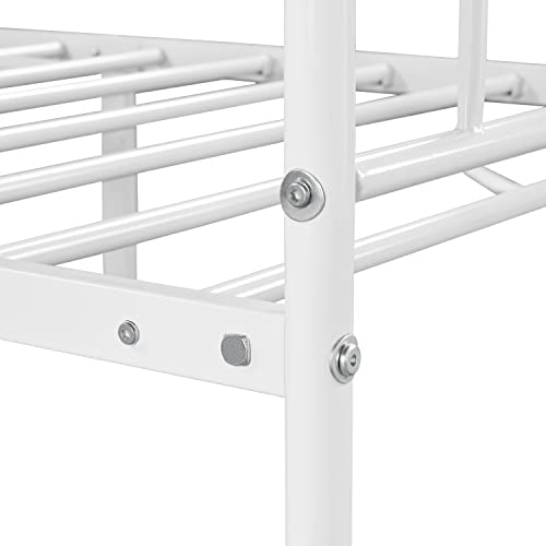 Yaheetech 13 Inch Twin Size Metal Bed Frame With Headboard And Footboard Platform Bed Frame With Storage No Box Spring Needed Mattress Foundation White #TOP7