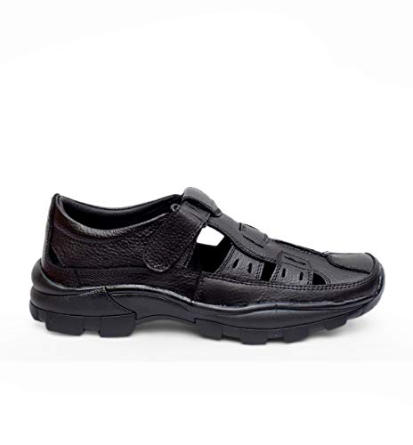 Image of Men's Leather Sandals - Comfortable, Stylish, and Lightweight Casual Footwear for Travel, Walking, and Outdoor Adventures