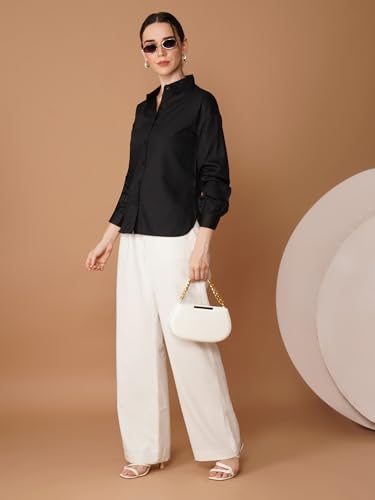Image of OOMPH! Full Sleeve Stylish Western Drop Shoulder Shirts for Women Regular fit Shirts for Woman
