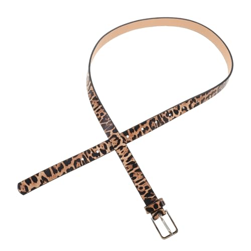 Fashionable Leopard Print Waist Belt for Women Casual Accessory for Jeans and Dresses Soft Pu Material Unique Buckle Stylish Animal Print Design