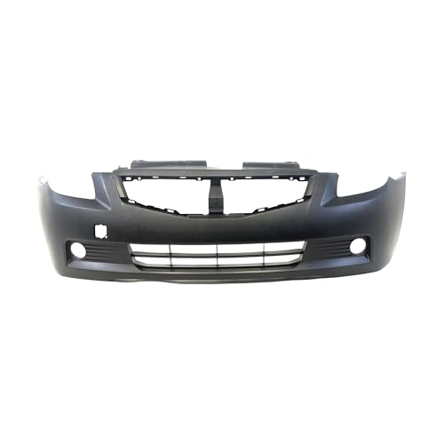 Image of FitParts Compatible with Nissan Altima 2008-2009 Front Bumper Cover | Primed, With Fog Light Holes, With Tow Hook Hole, Coupe, Ready to Paint, OEM 62022JB100, NI1000250
