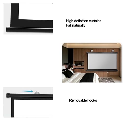 Pantalla de proyección manual portátil 60 pulgadas 16:9 miniatura 4