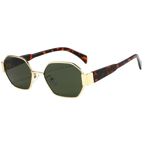 helena Vintage Small polygon Sunglasses Women Men Y2K Retro Trendy Square Metal Frame punk black Sun Glasses UV4002