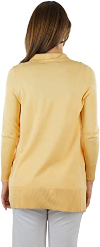 Image of ToBeInStyle Women's Long Sleeve Rib Banded Open Sweater Cardigan