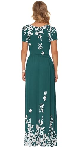 Image of AUSELILY Women's Classic Short Sleeve Loose Plain Casual Long Maxi Dresses for Women 2026