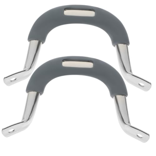 Hoement 2pezzi Manici Laterali per Pentole in Acciaio Resistente con Silicone Termoresistente per Maniglie Sostitutive Antiscottatura e Manici Ergonomici Leggeri per Casseruole Vaporiera