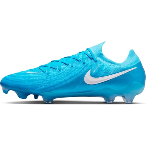 Nike Phantom GX 2 Elite FG Low-Top Soccer Cleats (FJ2559-400, Blue Fury/White) Size 10