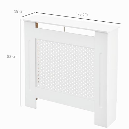 Miniatura 3 de Homcom Cubre Radiador Cubierta De Radiador Mueble Estante De Pared Para Radiador Diseño Moderno Mdf 78x19x82cm