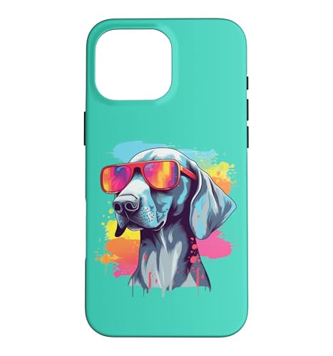 Mens Womens Cute Retro Vintage 80s 90s Weimaraner Lover �X�}�z�P�[�X iPhone 16 Pro Max �p