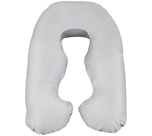 Leachco Back 'N Belly Mini Supreme Compact Contoured Body Pillow - Peaceful Gray