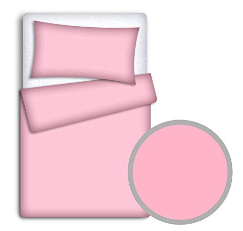 Babymam BABY BEDDING SET PILLOWCASE + DUVET COVER 2PC TO FIT JUNIOR BED (Pink)