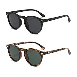 DKDDSSS 2 Pares Gafas Polarizadas, Gafas de Sol Po...: 【Gafas de Sol Polarizadas Lente】Las lentes polarizadas eliminan eficazmente el deslumbramiento y los reflejos dispersos, etc., lo que ayuda a prevenir la fatiga ocular bajo luz intensa y mejora la claridad visual. 【ProteccióN UV】Las gafas de sol pola...