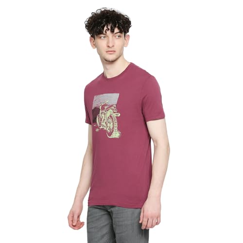 Image of Being Human Purple Regular Fit Men's Short Sleeves T-Shirt Clothing