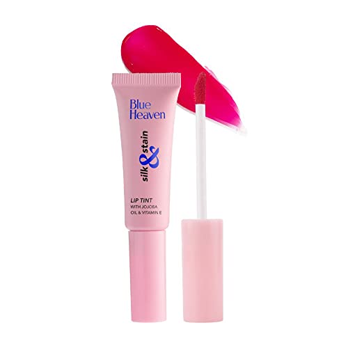 Blue Heaven Silk & Stain Lip Tint, Showgirl Pink, 8ml, With Jojoba Oil & Vitamin E, Long Lasting, Non Sticky, Transfer Proof Formula