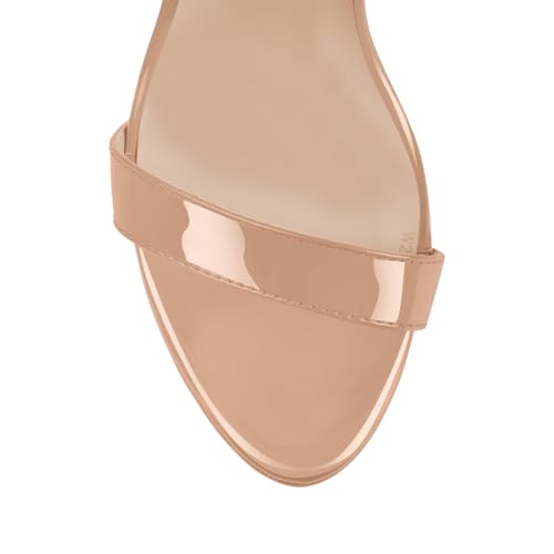richealnini Ankle Buckle Strappy Heels Platform Sandals for Women Open Toe Stiletto High Heels Prom Party Casual Dress Shoes4