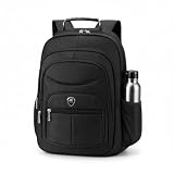 Mochila Executiva para Notebook, Preta, Resistente à Água, Alças Ergonômicas Reforçadas, Múltiplos Bolsos com Zíper, Ideal para Trabalho, Faculdade e Viagem
