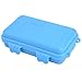 Small Airtight Waterproof Plastic Box, Waterproof Floating Storage Container, Shockproof Survival Gear Case for Camping, Boating, Fishing and Outdoor Travel, Black/Orange/Tan(Bule)