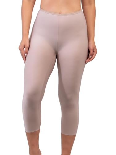 Calça Capri Modeladora Segunda Pele Cintura Alta Microfibra (P, Chocolate)