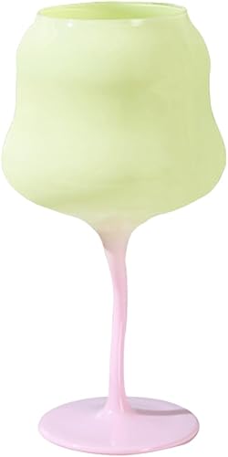 Gadpiparty Juego de copas de vino con forma de flor, copas de copa de vino, copas de cristal con forma de flor, vasos de tallo para boda, primavera,