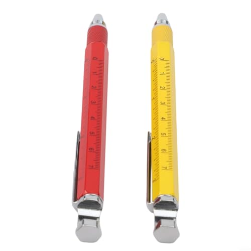 Bolígrafos de tinta gel multifuncionales x2 con regla niveladora miniatura 5