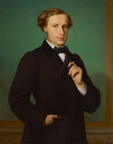 Cuadro en lienzo para decorar despachos elegantes con el retrato de Monsieur Gaston-casimir