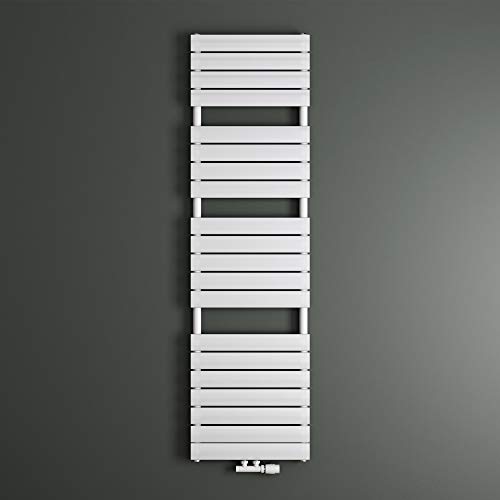 Mai & Mai Badheizkörper Handtuchheizkörper Handtuchhalter Heizkörper bad flach 180x60cm in Weiß Seitenanschluss & Mittelanschluss Paneelheizkörper Horizontal Handtuchwärmer Badheizung