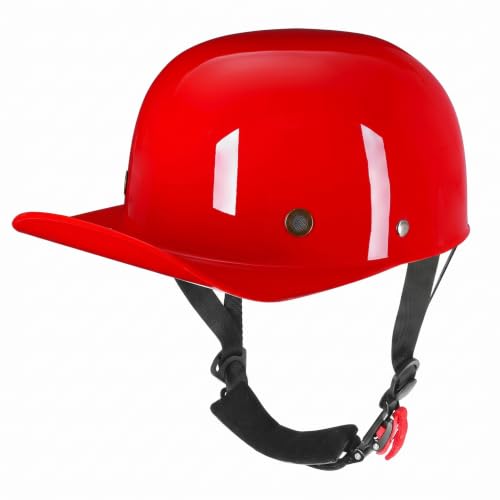 Casco de moto de béisbol retro y ligero para ruta urbana