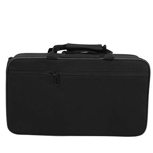 Strumento Musicale Clarinetto Chiave in Sib, Set Clarinetto 17 Chiavi in ​​Sib in Legno con Panno per Pulizia Scatola per Cacciavite a Lamella Strumento Musicale (BLACK)