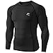 MeetHoo Kompressionshirt Herren, Langarm Funktionsshirt Atmungsaktiv Sportshirt Schnelltrocknend Fitnessshirt Männer Trainingsshirt für Laufen Jogging Gym