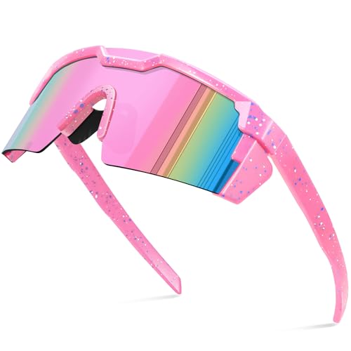 RSQQAV Kids Baseball Sunglasses UV Protection (Ages 6-12)