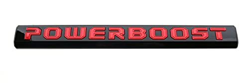 Image of 2pcs POWERBOOST Latter Emblem Left Door Badge Nameplate Replacement for 2019-2023 F-150 (Red)
