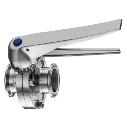 USA SEALING BULK-STF-VAL-35 Straight Stainless Steel Sanitary Quick-Clamp Butterfly Valves, 85 psi Max Pressure, 4" Quick-Clamp, 4" Quick-Clamp