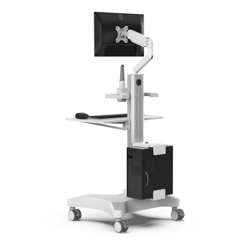 image for Likaymo Medical Trolley Cart with Monitor Mount & Oral Scanner Holder 