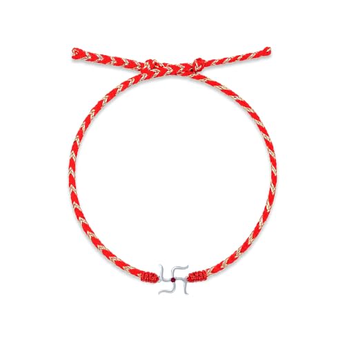 Image of Unniyarcha 925 Sterling Silver God Blessings Rakhi for Men | Certified Silver Raksha Bandhan Rakhi for Brother