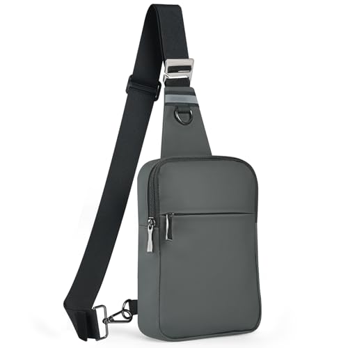Image of Mini Sling Bag for Women Men, Crossbody Bags Chest Bag Dual Pocket RFID Cell Phone Purse Travel Running Walking