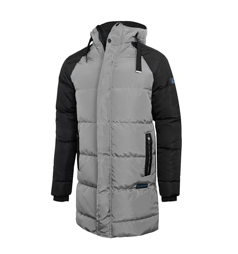 URBAN BUCK Mens Faux Fur Trimmed Hood Puffer Jacket Midweight Winter Down Windproof & Water Repellent Men Climbing Jackets3