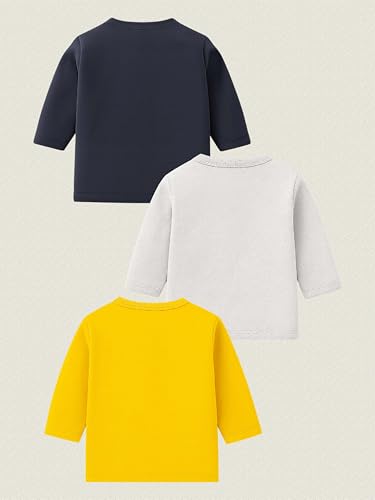 Image of Kidbee Baby Front-Open Cotton Jabla /Top, Full Sleeve, Unisex, Months, Pack of 3