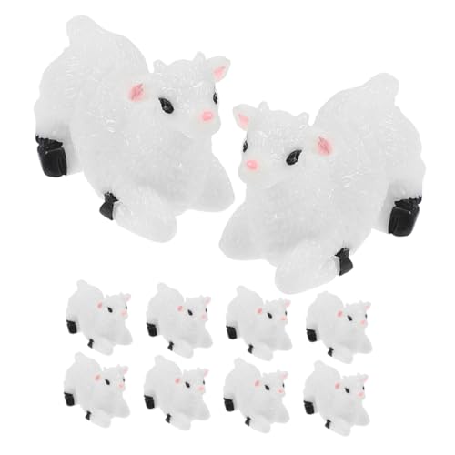 Alipis 10stücke Tierfigur aus Kunstharz Niedliche Tierfigur als Gartenaccessoire Kompakte Tierstatue Gartenfigur für Dekoration