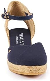 Miniatura 5 de Hecho a mano en España Pubol, cuña de 2 pulgadas, correa en el tobillo punta cerrada clásico tacón de alpargatas