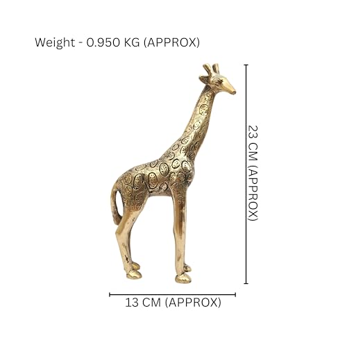 Image of Brass Giraffe Statue | Vastu Shastra & Feng Shui Remedies | Home Decor | Showpiece | Decorative | Giraffe Showpieces for Home Decor