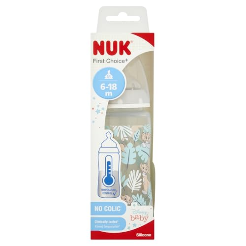 NUK Biberón, 300 ml, anticólicos, control de temperatura, sin BPA, tetina de silicona, Disney First Choice+, 6-18 meses, Mehrfarbig NUK Biberón, 300 ml, anticólicos, control de temperatura, sin BPA, tetina de silicona, Disney First Choice+, 6-18 meses, Mehrfarbig