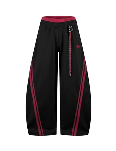 Image of Aelfric Eden Stripes Baggy Barrel Sweatpants Elastic Double Waist Wide Leg Pants Women Men Casual Y2K Unisex Lounge Trouser