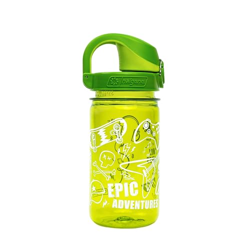 Image of Nalgene Kids' 12 oz On The Fly Lock-Top Water Bottle, Green Epic