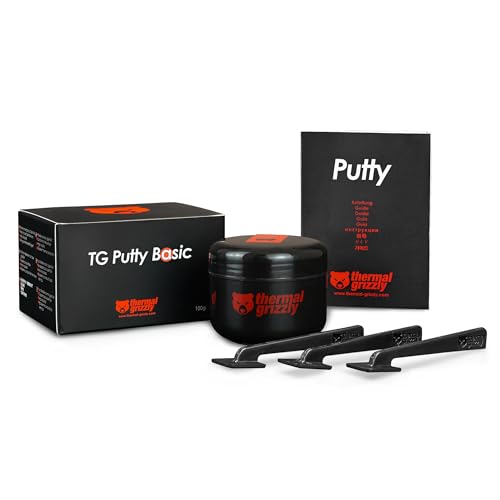 Thermal Grizzly TG Putty Basic - 100 Gram - Electrically Non-Conductive Thermal Interface Material for GPU Modding and Thermal Pad Replacement