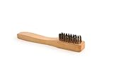 Wooden Handle Suede Shoe Brush - Brass Bristle by Bentley