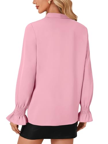 Image of LYANER Women's Bow Tie Neck Business Work Blouse
