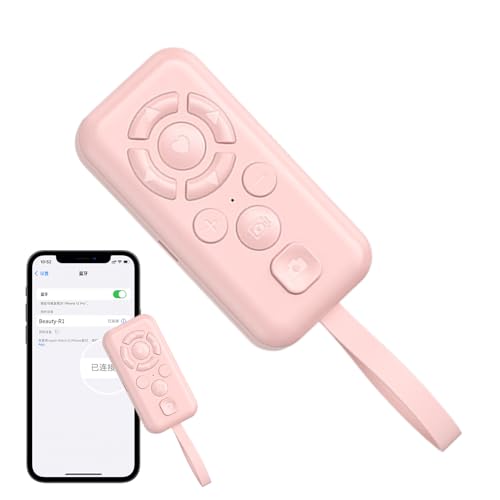 Fuuxtci Control Remoto Inalámbrico para Teléfono | 9 Botones Recargable,Control Remoto para Fotografía | para Presentación Fotografía Lectura De Novelas Conferencia Teléfono Aula Escuela Proyector