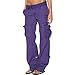 asntrgd Women's Low Rise Pants Trendy Hippie Punk Straight Leg Work Cargo Pants Athletic Trousers Sweatpants with Pockets